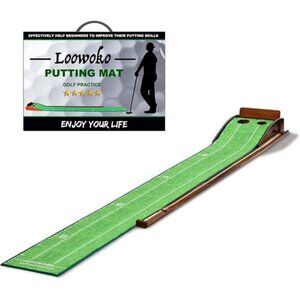 Indoor Putting Green with Ball Return, Golf Practice Training EquipmentPutting